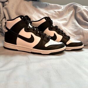 White and black Nike Dunk High